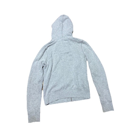 2000s Hollister Light Grey Full Zip Hoodie Womens Medium EUC Embroidered Logo - Picture 4 of 4